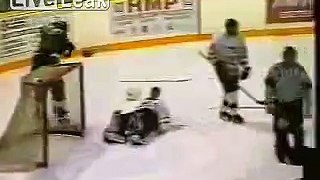 High School hockey fight