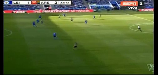 Alexis Sanchez goal - Leicester City 1-2 Arsenal Fc 26/09/2015