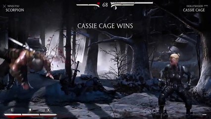 Mortal Kombat X - Scorpion vs Cassie Cage