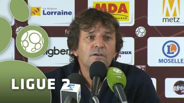 Conférence de presse FC Metz - Nîmes Olympique (1-2) : José RIGA (FCM) - José PASQUALETTI (NIMES) - 2015/2016