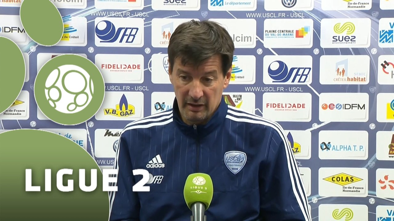 Conférence de presse US Créteil-Lusitanos - Havre AC (2-1) : Thierry FROGER (USCL) - Thierry GOUDET (HAC) - 2015/2016