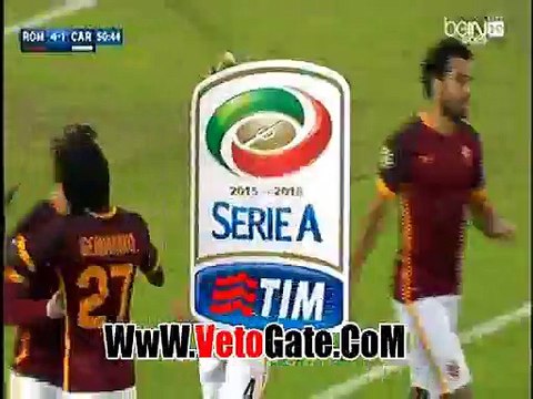محمد صلاح يتقدم بالهدف الرابع روما فى مرمى كاربى