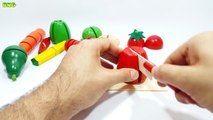 Toy Cutting Fruit Velcro Cooking Wooden Vegetables Playset Kitchen Like Real Food