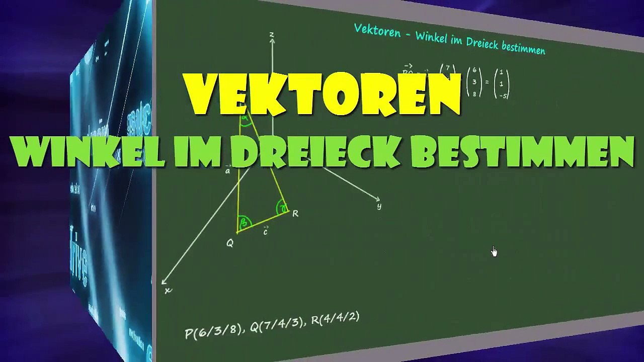 Vektoren - Winkel im Dreieck bestimmen