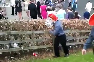 Drunk Irishman tries to Walk up Hill