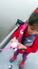 Avery crushes huge bass on barbie pole!
