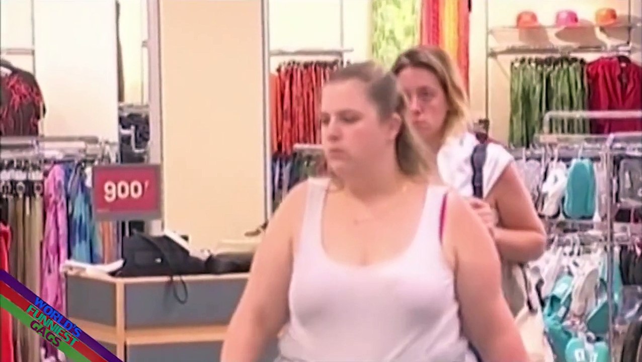 SEXY Woman TOPLESS Shopping PRANK