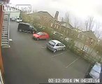 Strong Wind Rips Roof Off of Building in England