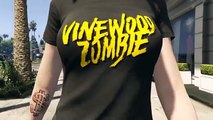 Rockstar Editor PS4 - Vinewood Zombie T-shirt showcase - Freemode Event GTA 5