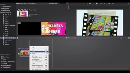 imovie tutorial, removing audio from the clip,movie