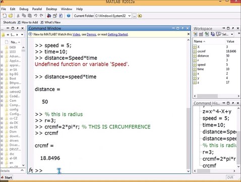 4 MATLAB VARIABLES AND FORMATS