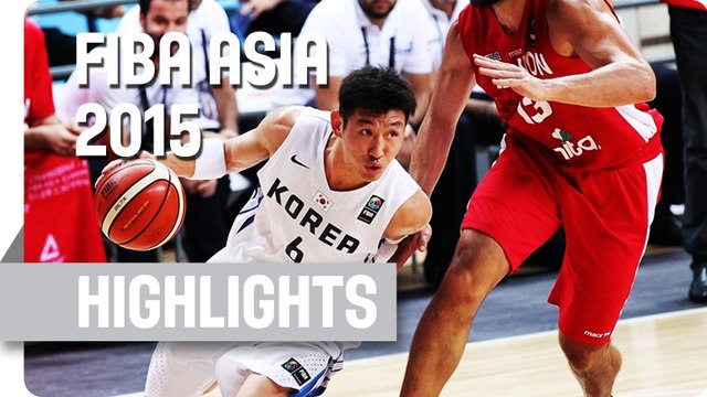Korea v Lebanon - Group F - Game Highlights - 2015 FIBA Asia Championship