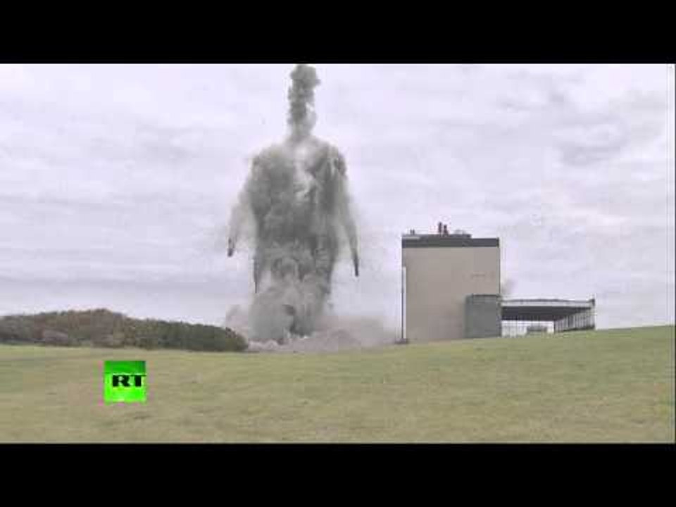 WATCH: Iconic 149-metre tall power station chimneys blown up in Scotland