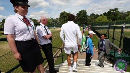 43. Roger Federer on the practice court