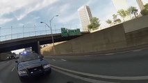 Police chase Police Asks for a Wheelie than turns lights on!