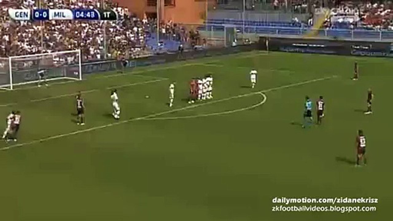 Diego Capel Amazing Free-Kick | Genoa v. AC Milan 26.09.2015 HD