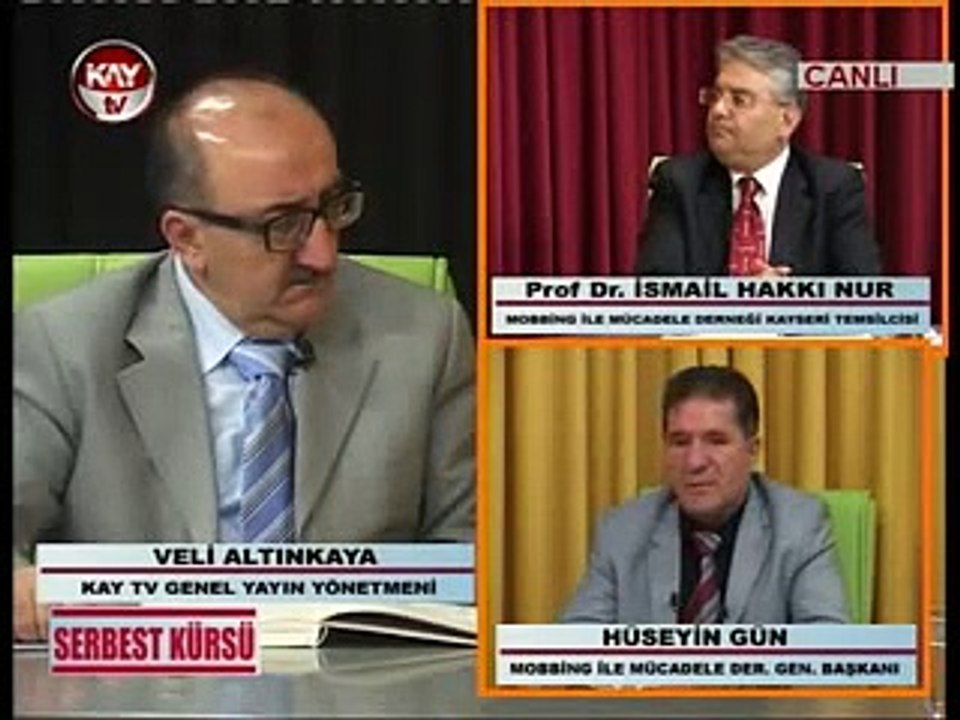 Mobbingder Genel Başkanı Hüseyin GÜN ve Kayseri Temsilcimiz Prof.Dr.İsmail Hakkı NUR. KAYTV. 14 Şubat 2013. Part-1