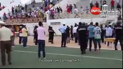 شغب في مباراة الترجي الرياضي و إتحاد بن قردان