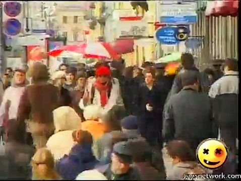 Seven Clowns in White Raincoats Rain Main