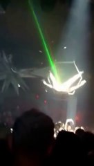This girl dances with a laser plug in her Butt... Ibiza Style!