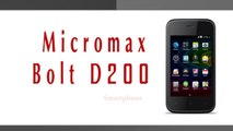 Micromax Bolt D200 Smartphone Specifications & Features