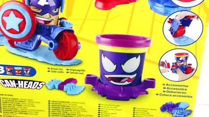 New 2015 Spiderman Play Doh Can-Heads Captain America Iron Man Marvel Superheroes Toys
