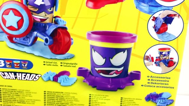 New 2015 Spiderman Play Doh Can-Heads Captain America Iron Man Marvel Superheroes Toys