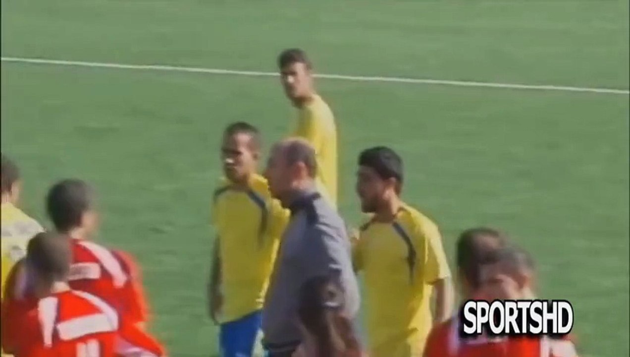 referees running away from players