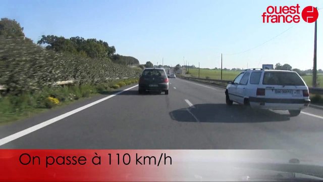Tour de la rocade de Rennes avant le changement de vitesse. A 90 et 110 km/h.