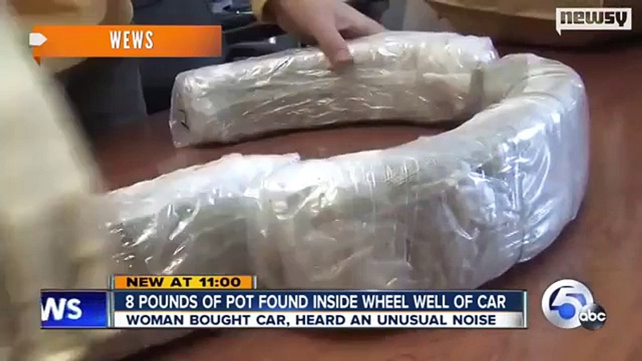 Mechanics Find 8 Pounds Pot / Marijuana in Woman's Flat Tire