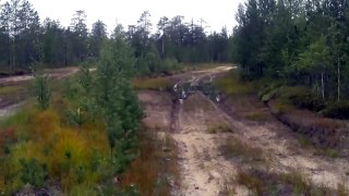 Russian Military 30 ton BEAST doing 40 mp/h !