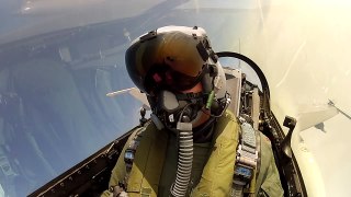 RDAF pilot fires AIM-9L air-to-air missile from F-16