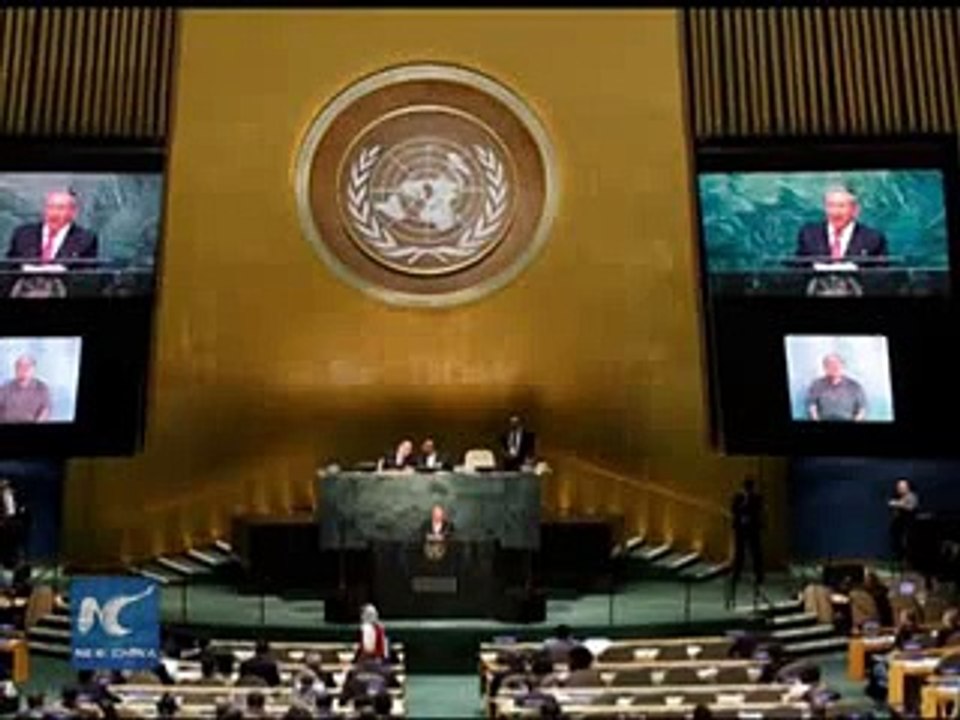 For the 1st time, Cuba's Castro speaks at UN HQ