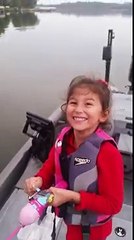 Avery crushes huge bass on barbie pole!