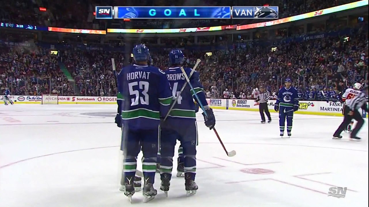 Bo Horvat 2-2 Goal vs Flames (Sept. 26, 2015)
