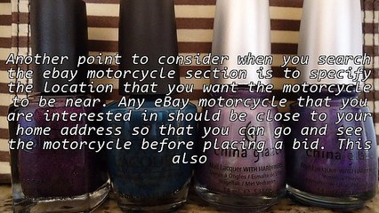 How To Buy A Motorcycle On Ebay