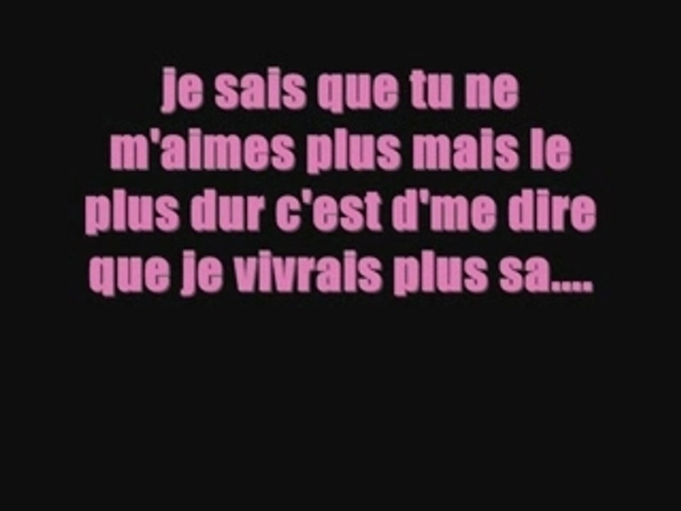 composition perso "tu ne veux plus de moi"