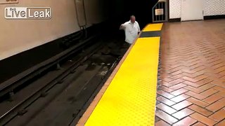Crazy methhead on Bart tracks in San Francisco