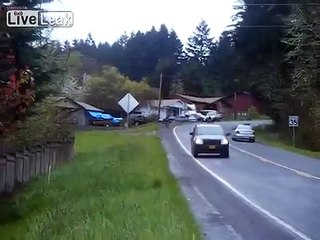 Riding a wheelchair down a hill like a champion.