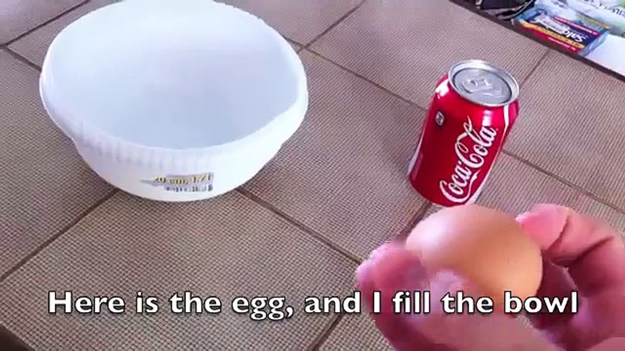 Un oeuf dans du coca pendant 1 ans