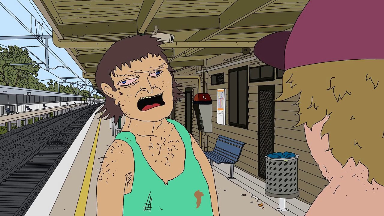 Damo and Darren at the Train Station