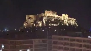 Burning of the Christmas Tree in Athens Greece