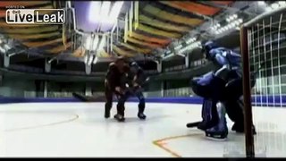 Hockey player's throat slit by skate