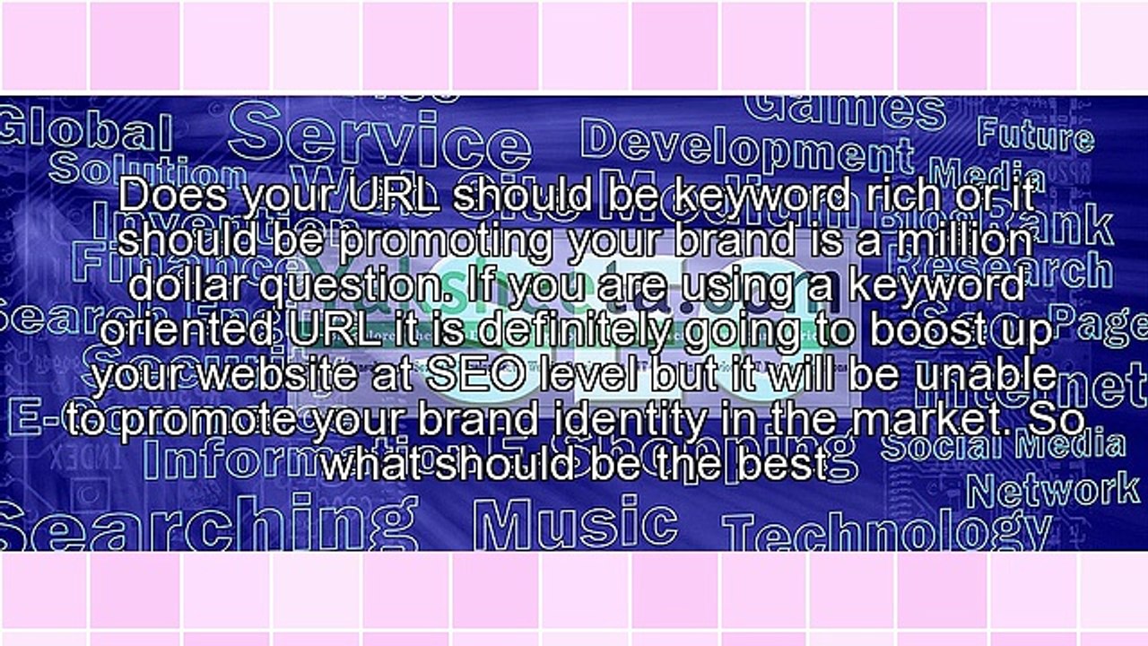 URL is one of the important elements of SEO and affects your Page Rank.