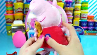 Peppa Pig Kinder Surprise Eggs Unboxing toys Play Doh egg kids games