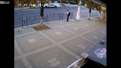 A very luck schoolboy escapes death by Seconds.