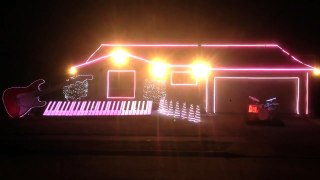 Best Christmas Light Show with Instruments! WATCH END! Sarajevo - Trans-Siberian Orchestra)