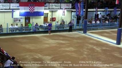 Finale tir de précision, Sport Boules, Mondial Seniors, Rijeka 2015