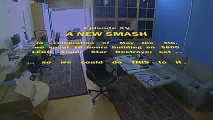 Giant Star Wars LEGO Super Star Destroyer Shattered at  fps Battle Damage