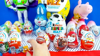 23 Giant Barbie Kinder Surprise Eggs Opening Frozen Disney Cars 2  Kinder joy Egg